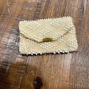 Vintage envelope wallet / business card holder beaded.